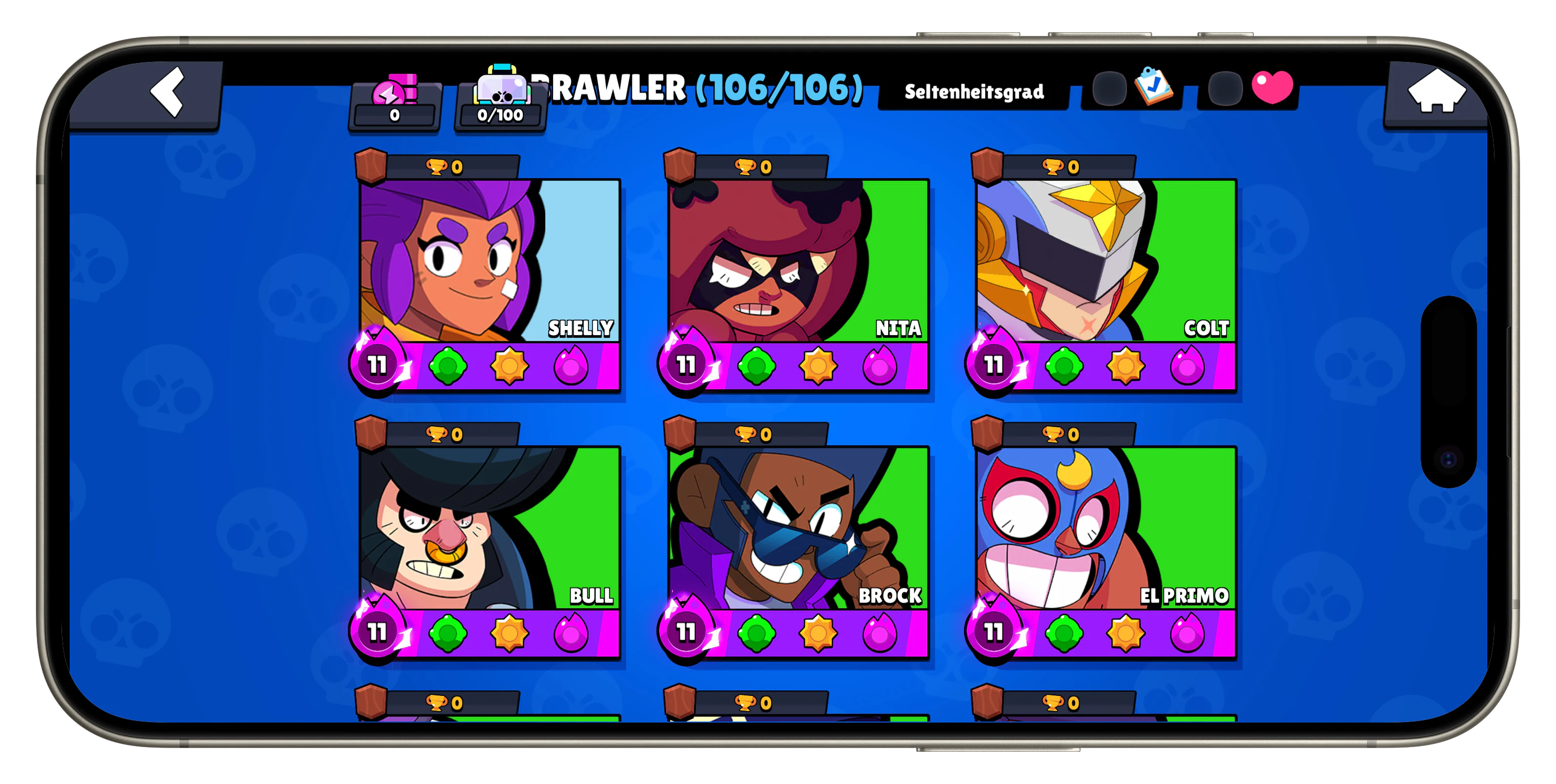 Brawler-Auswahl in Nulls Brawl