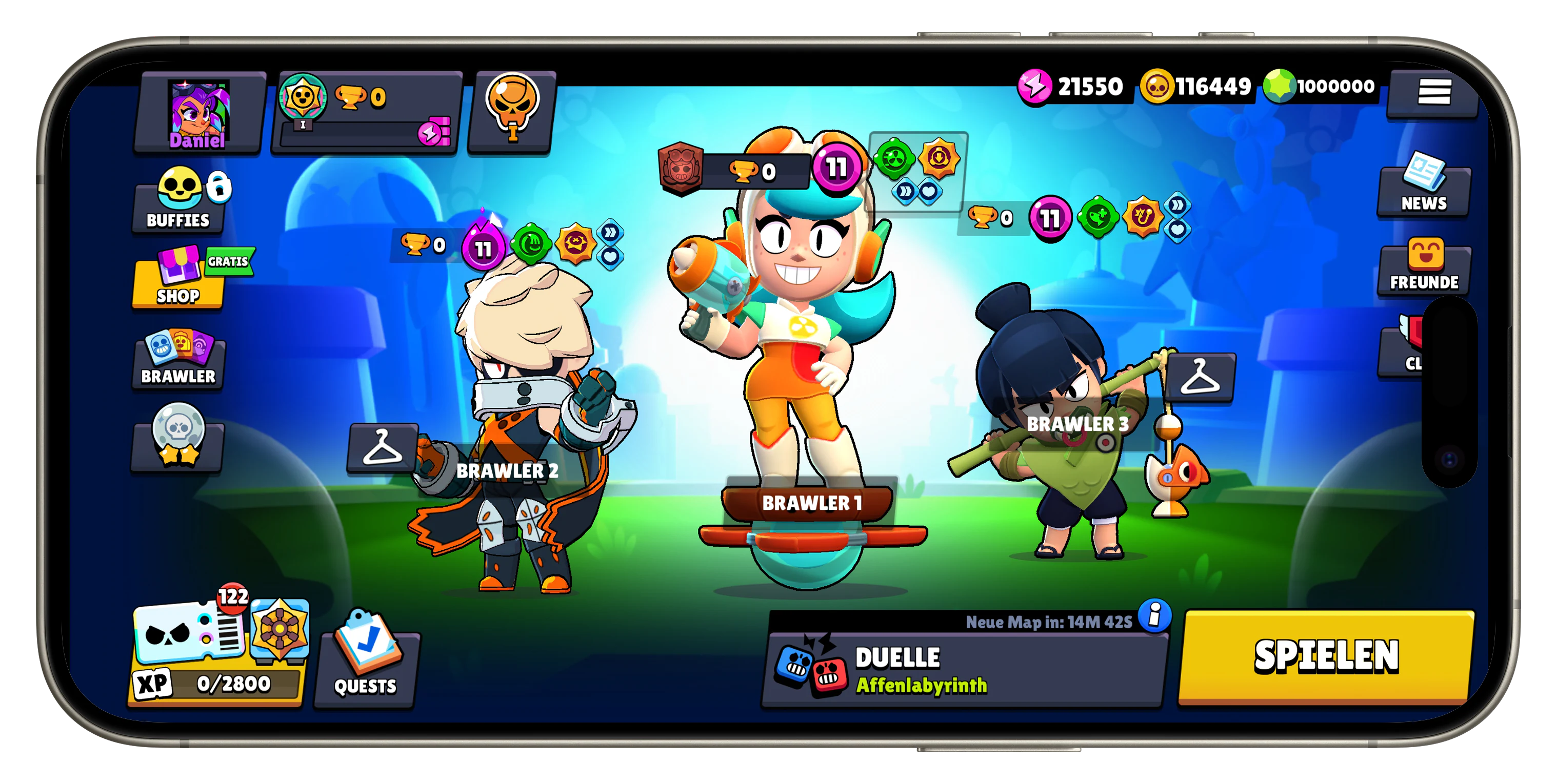 Ingame-Ansicht auf iOS