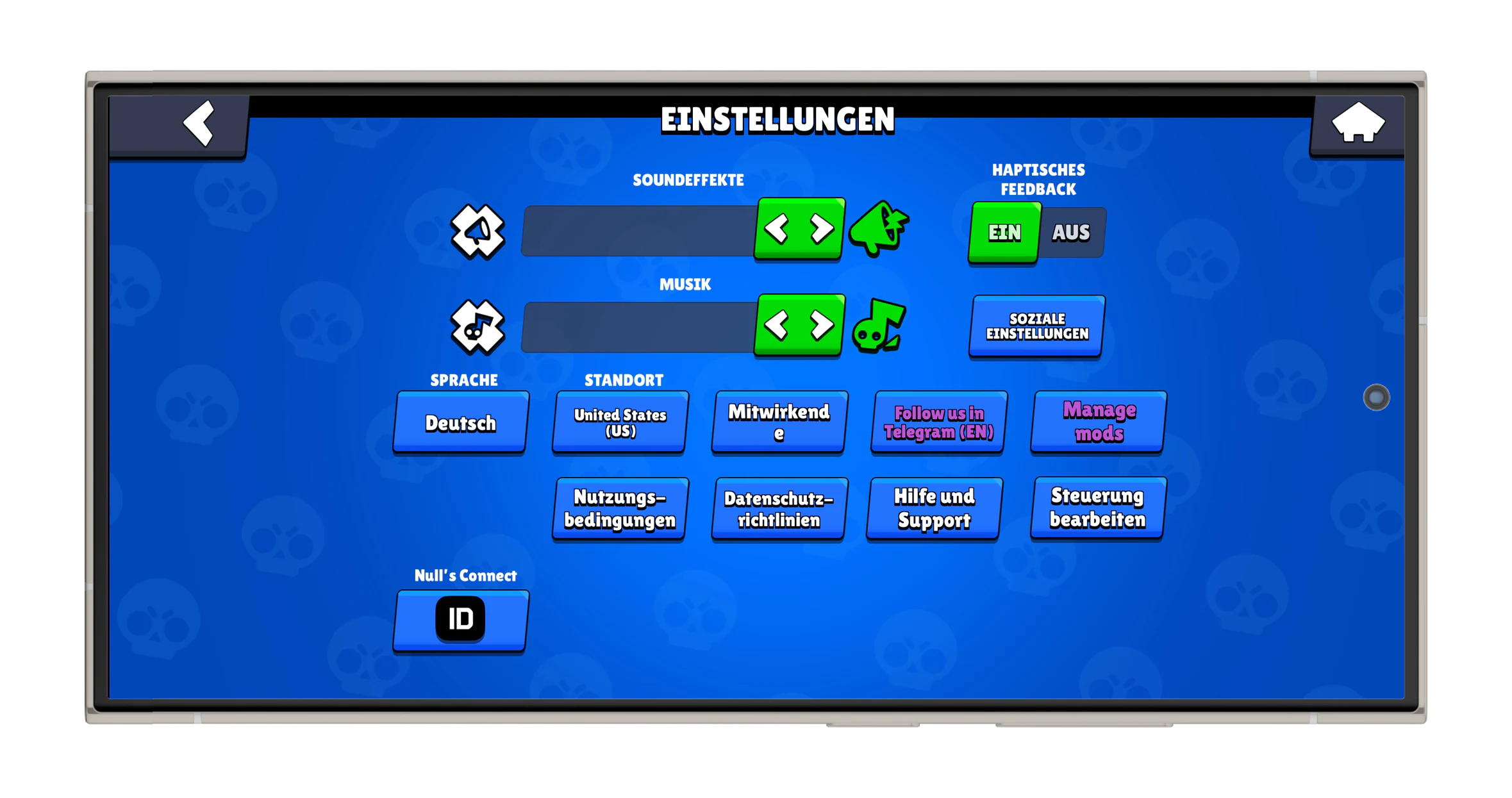 Manage Mods in Nulls Brawl auswählen