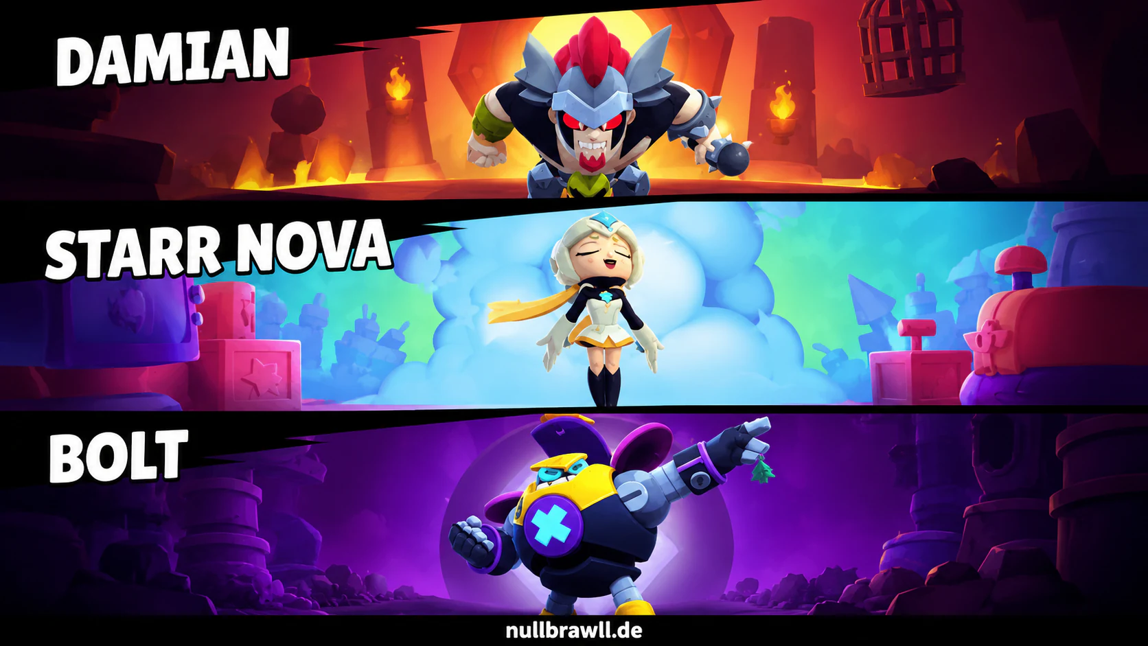 Damian, Starr Nova und Bolt